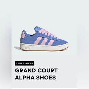 Adidas~Cloudfoam Comfort~Grand Court Alpha Shoes~Womens Unworn Sz 11~Pink Laces